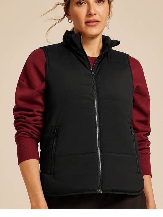 Maurices Jackets & Blazers - Maurices Black Quilted Vest with Stand Collar
